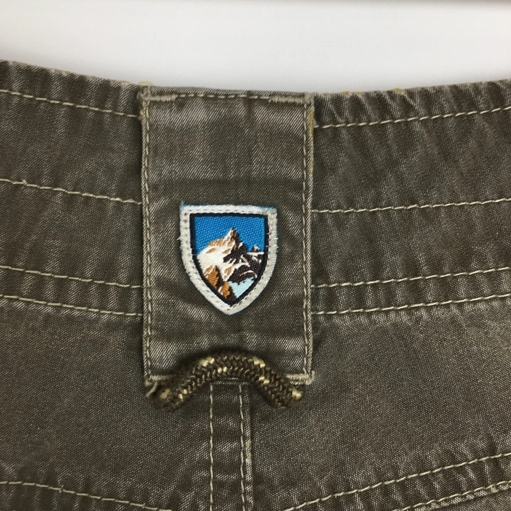 Kuhl Mens Cargo Shorts Green Taupe Size 38